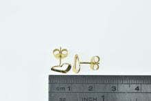 Load image into Gallery viewer, 14K Heart Love Symbol Vintage Romantic Stud Earrings Yellow Gold