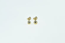 Load image into Gallery viewer, 14K 4.0mm Vintage Round Sphere Classic Stud Earrings Yellow Gold