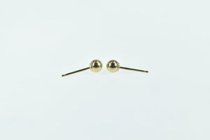 14K 4.0mm Vintage Round Sphere Classic Stud Earrings Yellow Gold