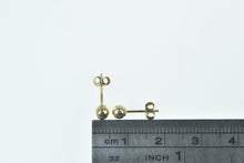 Load image into Gallery viewer, 14K 4.0mm Vintage Round Sphere Classic Stud Earrings Yellow Gold