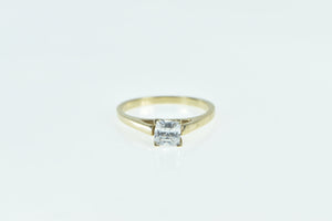 10K Princess Solitaire Travel Engagement CZ Ring Yellow Gold