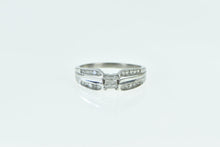 Load image into Gallery viewer, 10K Invis Princess Diamond Engagement Promise Ring White Gold