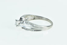 Load image into Gallery viewer, 10K Invis Princess Diamond Engagement Promise Ring White Gold