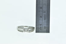 Load image into Gallery viewer, 10K Invis Princess Diamond Engagement Promise Ring White Gold