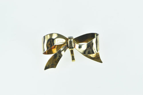 Gold Filled Bow Ribbon 3D Watch Hanger Vintage Pin/Brooch