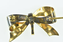 Load image into Gallery viewer, Gold Filled Bow Ribbon 3D Watch Hanger Vintage Pin/Brooch