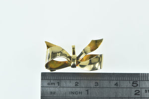 Gold Filled Bow Ribbon 3D Watch Hanger Vintage Pin/Brooch