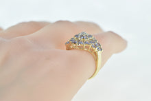 Load image into Gallery viewer, 14K Tanzanite Vintage Diamond Accent Cluster Ring Yellow Gold