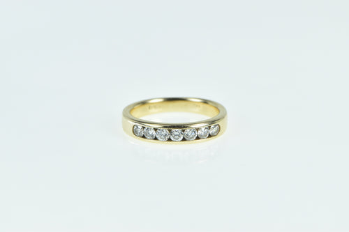 14K 0.42 Ctw Diamond Vintage Wedding Band Ring Yellow Gold