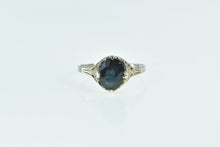 Load image into Gallery viewer, 14K 1.55 Ct Art Deco Sapphire Filigree Engagement Ring White Gold