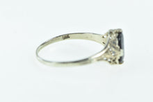 Load image into Gallery viewer, 14K 1.55 Ct Art Deco Sapphire Filigree Engagement Ring White Gold