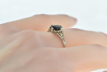 Load image into Gallery viewer, 14K 1.55 Ct Art Deco Sapphire Filigree Engagement Ring White Gold