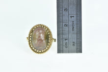 Load image into Gallery viewer, 14K Oval Watermelon Tourmaline Cabochon Ring Yellow Gold