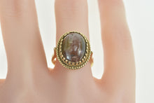Load image into Gallery viewer, 14K Oval Watermelon Tourmaline Cabochon Ring Yellow Gold