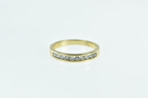 14K 0.30 Ctw Diamond Vintage Wedding Band Ring Yellow Gold