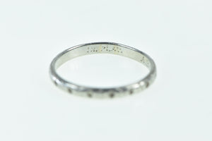 Platinum 1930's 2.4mm Vintage Wedding Band Ring