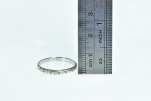 Platinum 1930's 2.4mm Vintage Wedding Band Ring