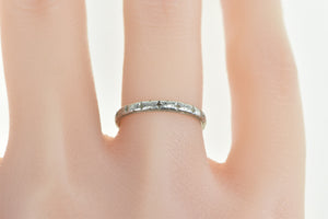 Platinum 1930's 2.4mm Vintage Wedding Band Ring