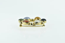 Load image into Gallery viewer, 14K Vintage Multi Stone Cabochon Circle Pin/Brooch Yellow Gold