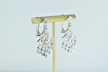 Load image into Gallery viewer, 14K Philip Press Diamond Fringe Tassel Dangle Earrings White Gold