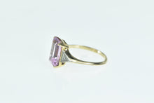 Load image into Gallery viewer, 14K Emerald Cut Pink Topaz Diamond Vintage Ring Yellow Gold