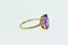 Load image into Gallery viewer, 10K Oval Amethyst Vintage Classic Statement Ring Yellow Gold