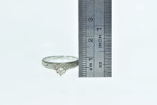 Load image into Gallery viewer, 10K 0.10 Ct Diamond Solitaire Vintage Promise Ring White Gold