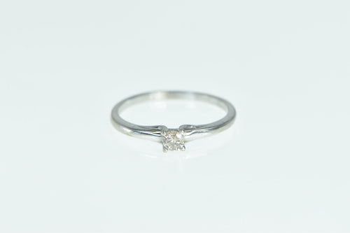 10K Diamond Solitaire Promise Engagement Ring White Gold