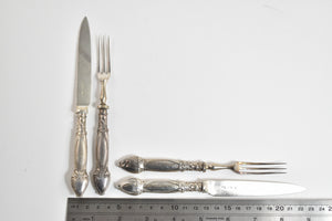 Sterling Silver Walker & Hall Cake Dessert Fork & Knife (6 pairs)
