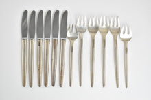 Load image into Gallery viewer, Sterling Silver A Michelsen Tulip Flatware Partial Fork &amp; Knife Set