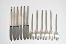 Load image into Gallery viewer, Sterling Silver A Michelsen Tulip Flatware Partial Fork &amp; Knife Set