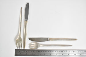 Sterling Silver A Michelsen Tulip Flatware Partial Fork & Knife Set