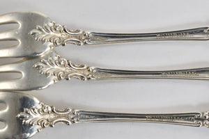 Sterling Silver J E Caldwell Louis XIV Pattern Dessert Fork Set (5 pieces)