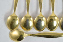 Load image into Gallery viewer, Sterling Silver Vintage Ottar Hval Guilloche Enamel Spoons Set (6pcs)