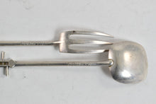 Load image into Gallery viewer, Sterling Silver Erhu Instrument Dessert Spoon &amp; Fork Set (2 pcs)