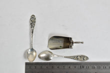 Load image into Gallery viewer, Sterling Silver Antique German Rose Demitasse Spoon Salt Scoop (7 pcs)