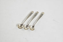 Load image into Gallery viewer, Sterling Silver Monogram H R K Mid Century Salt Spoon Set (3pcs)