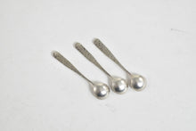 Load image into Gallery viewer, Sterling Silver Monogram H R K Mid Century Salt Spoon Set (3pcs)