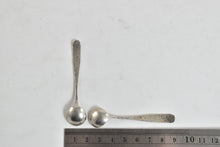 Load image into Gallery viewer, Sterling Silver Monogram H R K Mid Century Salt Spoon Set (3pcs)