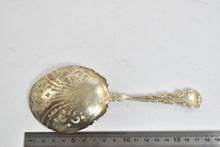 Load image into Gallery viewer, Sterling Silver Ornate Monogrammed Pierced Bon Bon Spoon M H P
