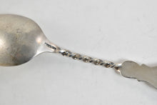Load image into Gallery viewer, Sterling Silver Antique Engraved Floral Twist Tea Spoon
