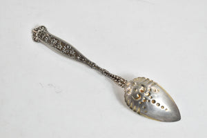 Sterling Silver Ornate Floral Dessert Tea Spoon