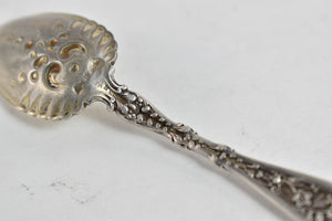 Sterling Silver Ornate Floral Dessert Tea Spoon
