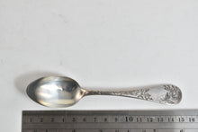 Load image into Gallery viewer, Sterling Silver Benj J. Mayo Engraved Peony Flower Tea Spoon