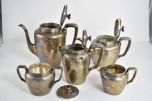 Load image into Gallery viewer, Sterling Silver Tiffany &amp; Co Floral 18143 Tea Service Set Monogram T 5 pcs