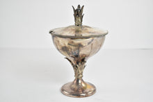 Load image into Gallery viewer, Sterling Silver Hazorfim Leaf Motif Lidded Pedestal Sugar Bowl
