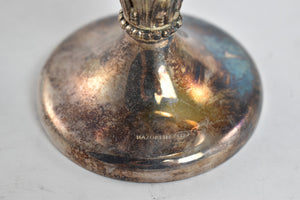 Sterling Silver Hazorfim Leaf Motif Lidded Pedestal Sugar Bowl