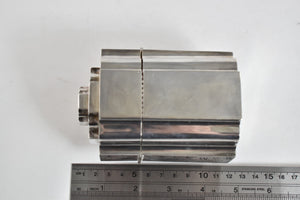 Sterling Silver Handwrought Mid Century Geometric Cotton Ball Vanity Box
