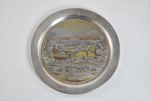 Load image into Gallery viewer, Sterling Silver 1972 &quot;The Road, Winter&quot; Currier Ives Ltd Ed Artwork Plate