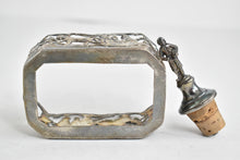 Load image into Gallery viewer, Sterling Silver Ornate Dutch Motif Floral Glass Decanter